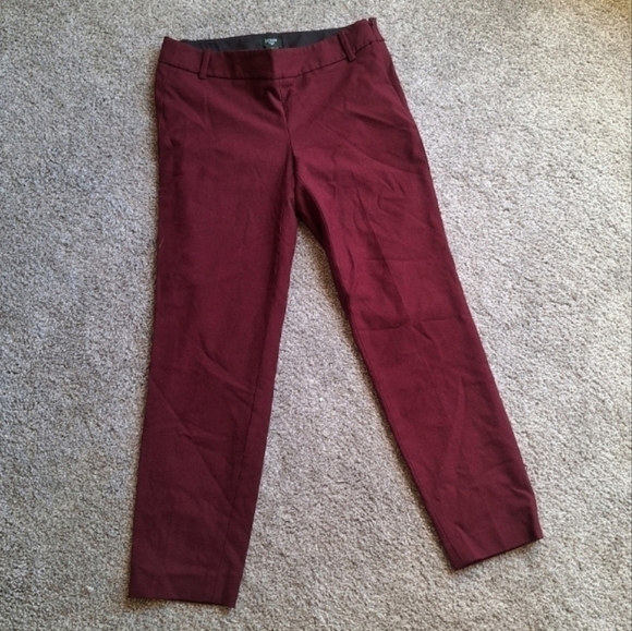 J. Crew Burgundy Maroon Stretch Pants - Picture 5 of 5